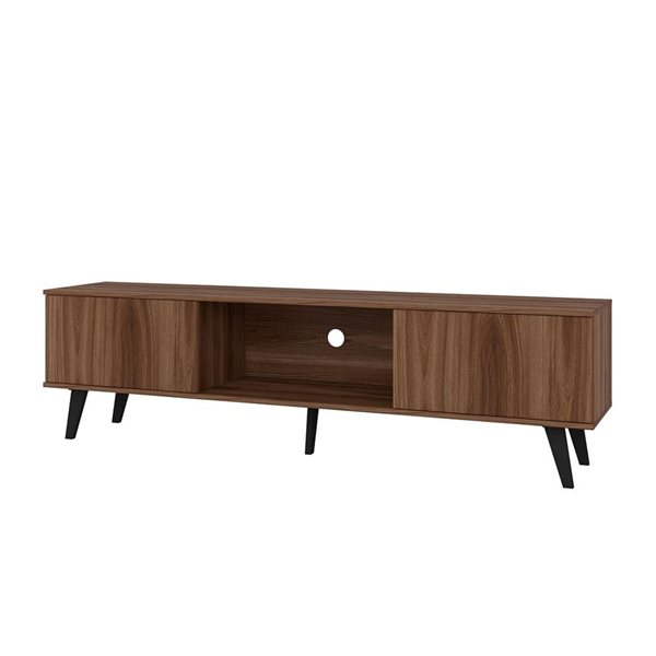 Manhattan Comfort Doyers TV Stand - 78.87-in - Nut Brown