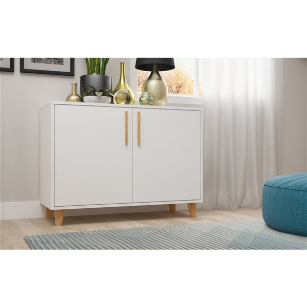 Manhattan Comfort Herald Double Side Cabinet - 35.43-in x 25.79-in - White