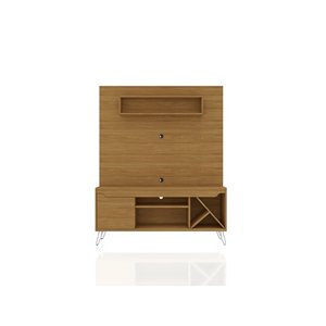 Manhattan Comfort Baxter Freestanding Entertainment Center - 53.54-in - Cinnamon Brown