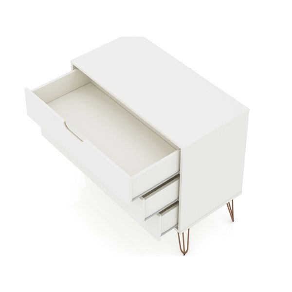 Manhattan Comfort Rockefeller Dresser - 35.24-in x 28.86-in - Off-White