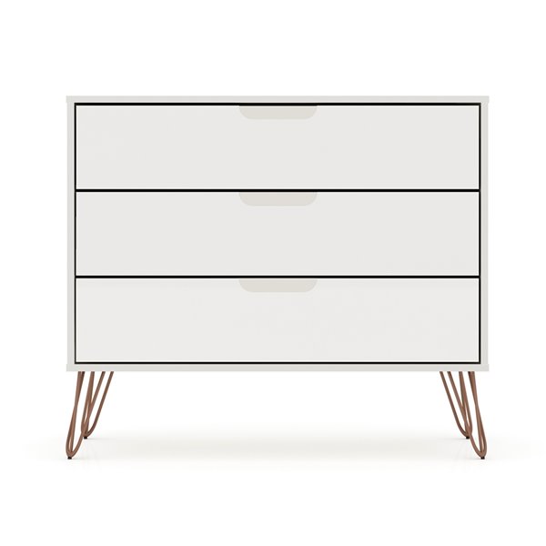 Manhattan Comfort Rockefeller Dresser - 35.24-in x 28.86-in - Off-White