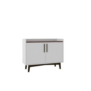 Brookdale 35.43" Sideboard in White and Nut Brown