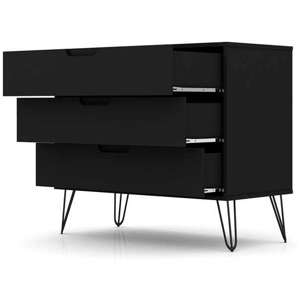 Manhattan Comfort Rockefeller Dresser - 35.24-in x 28.86-in - Black