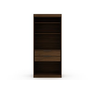Manhattan Comfort Mulberry Open Sectional Closet - 35.98-in x 81.3-in - Brown