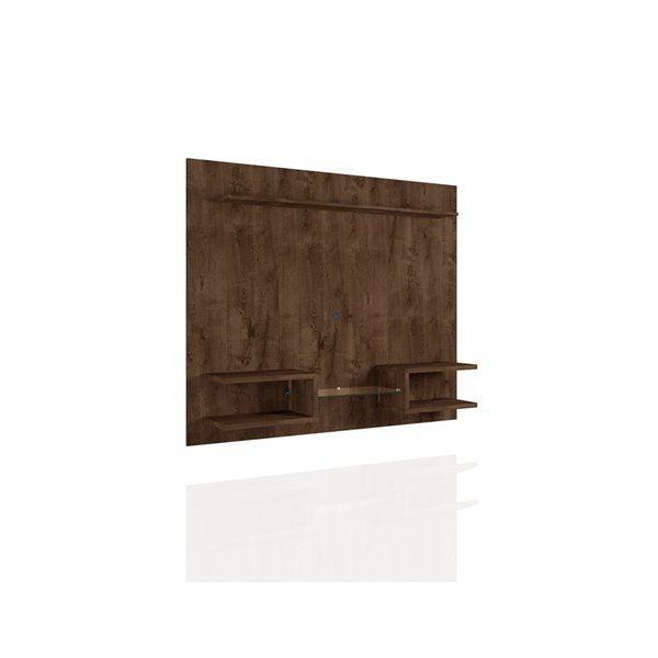 Manhattan Comfort Plaza Floating Entertainment Center - 64.25-in - Rustic Brown