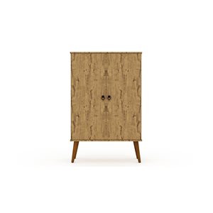 Manhattan Comfort Tribeca Shoe Cabinet - 35.43-in x 50-in - Natural Wood