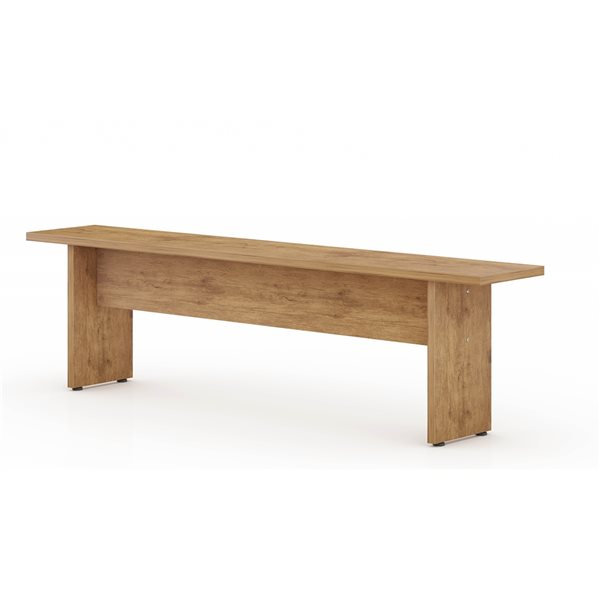 Manhattan Comfort NoMad Dining Bench - 67.91-in - Matte Natural Brown