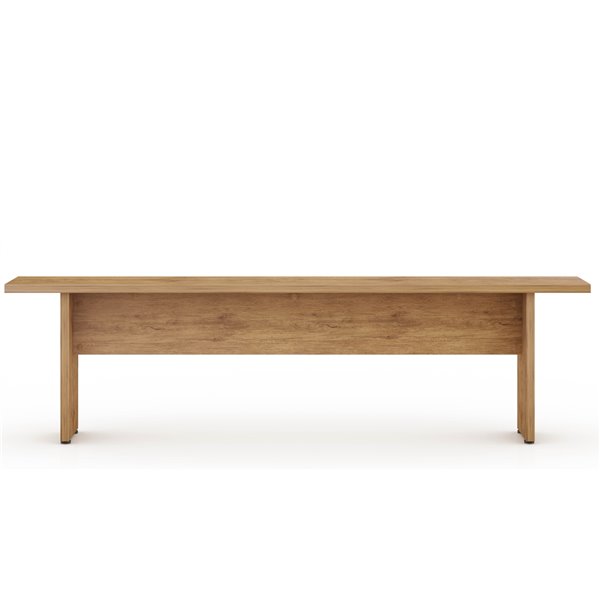 Manhattan Comfort NoMad Dining Bench - 67.91-in - Matte Natural Brown