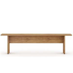 Manhattan Comfort NoMad Dining Bench - 67.91-in - Matte Natural Brown