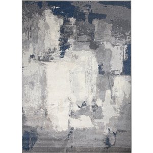 Tapis décoratif Baruch de Notre Dame Design, 7.25 pi x 5 pi, gris