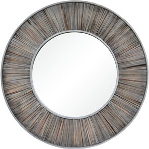Notre Dame Design Mack Decorative Mirror - 45-in x 45-in - Dark Grey