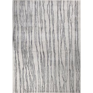 Tapis décoratif Turin de Notre Dame Design, 7 pi x 5 pi, gris