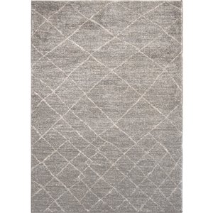 Tapis décoratif Alberto de Notre Dame Design, 12 pi x 9 pi, gris