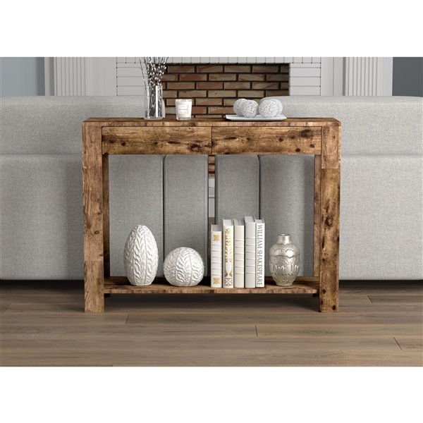 Safdie Co Console Table 2 Drawers, Console With Shelves And Drawers