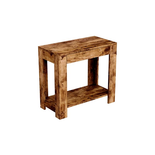 Safdie Co Accent Table 1 Drawer, Reclaimed Wood End Table With Drawer