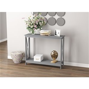 Safdie & Co. Console Table - 1 Shelf - 39.5-in - Grey