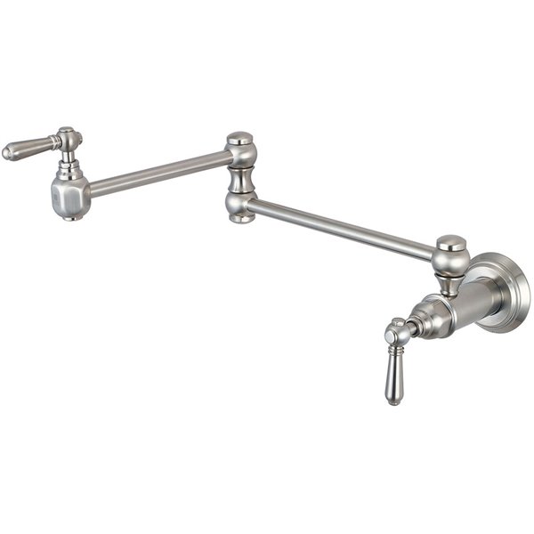 Pioneer Industries Americana Wall Mount Pot Filler - Brushed Nickel