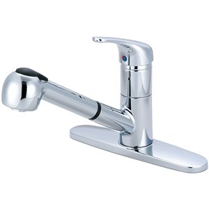 Olympia Faucets Elite Single Handle Pull-Out Kitchen Faucet - Polished Chrome