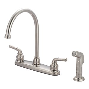 Olympia Faucets Accent Two Handle Kitchen Faucet - Brushed Nickel