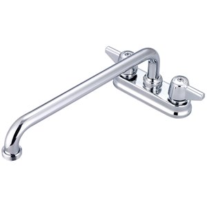 Central Brass Two Handle Shell Type Bar/Laundry Faucet - Polished Chrome