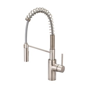 Pioneer Industries Motegi Single Handle Pre-Rinse Spring Kitchen Faucet - Brushed Nickel