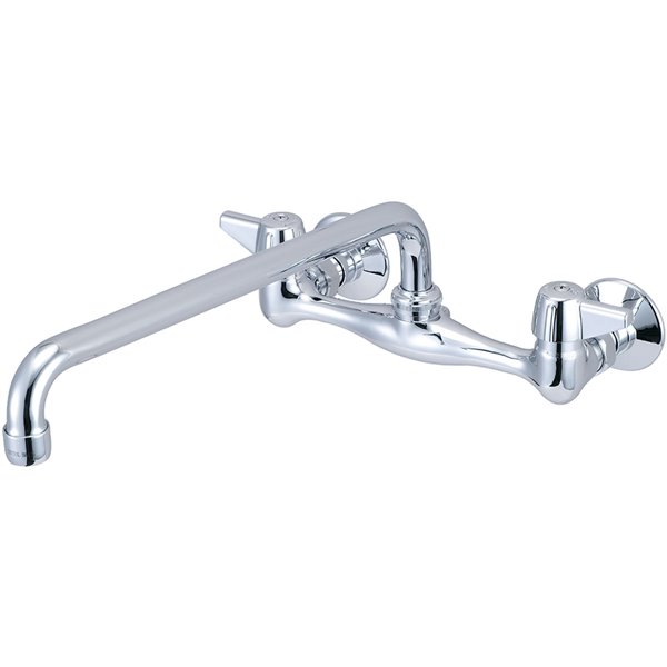 Central Brass Two Handle Wallmount Kitchen Faucet Polished Chrome 0047 Ta4 Rona