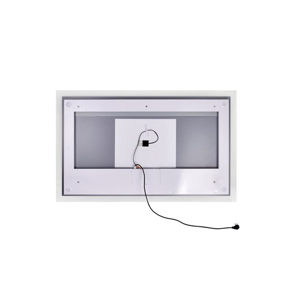 CWI Lighting Abigail Mirror with LED Light - Rectangle - 70-in - Silver/Matte White