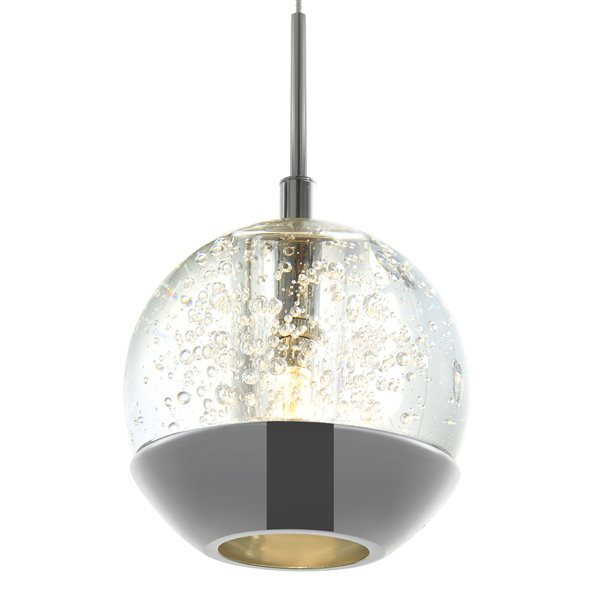 CWI Lighting Perrier Pendant Light - 1-Light - 5-in - Chrome
