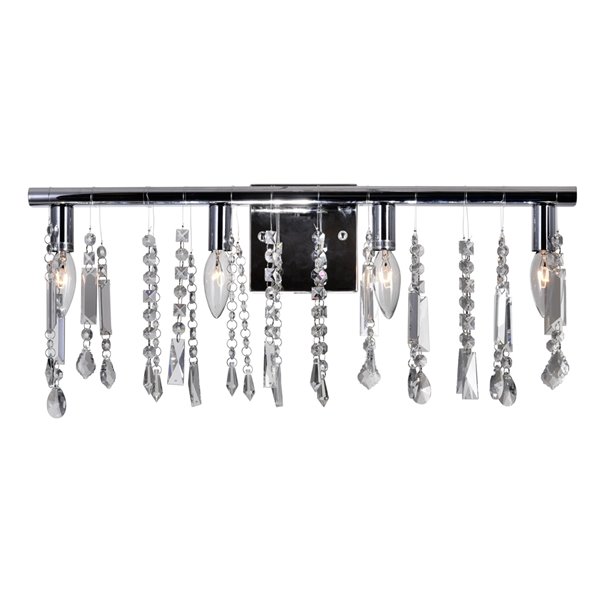 CWI Lighting Janine Vanity Light - 4-Light - 24-in x 12-in - Chrome
