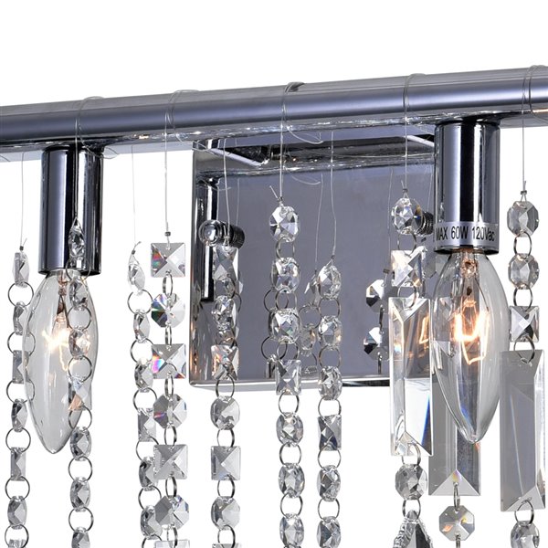 CWI Lighting Janine Vanity Light - 4-Light - 24-in x 12-in - Chrome