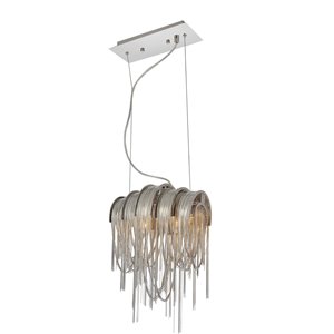 CWI Lighting Shirley Mini Pendant Light - 2-Light - 11-in - Chrome