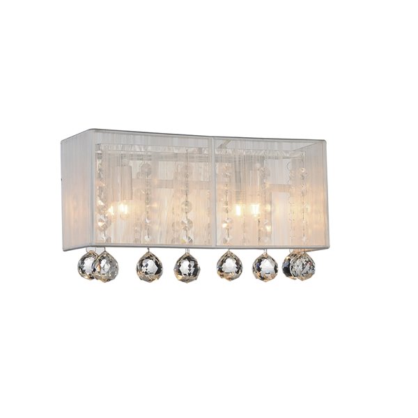 CWI Lighting Water Drop Vanity Light - 3-Light - 18-in x 10-in - Chrome and Silver