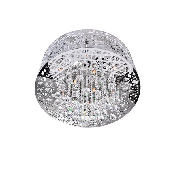 CWI Lighting Eternity Chandelier - 9-Light - 22-in x 16-in - Chrome