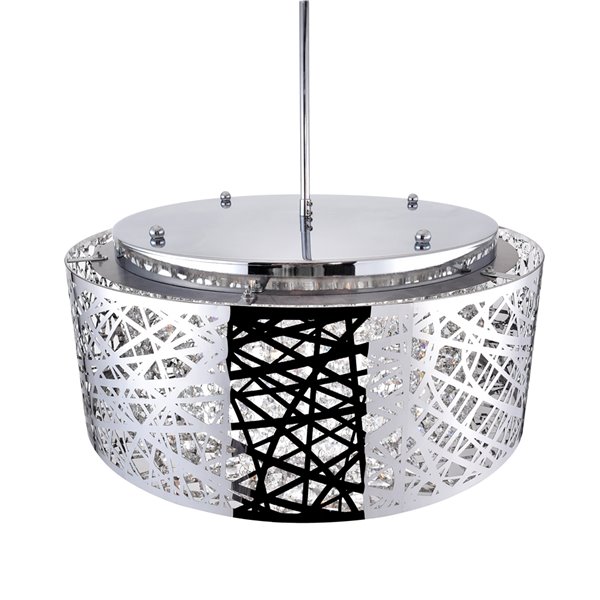 CWI Lighting Eternity Chandelier - 9-Light - 22-in x 16-in - Chrome