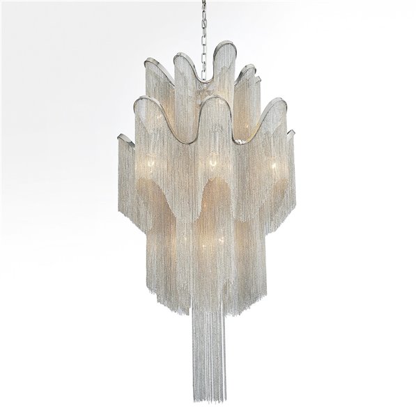 CWI Lighting Daisy Chandelier - 16-Light - 24-in x 37-in - Chrome