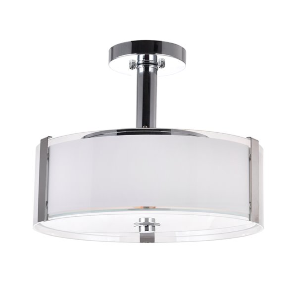 CWI Lighting Lucie Round Ceiling Light - 4-Light - 17-in - Chrome