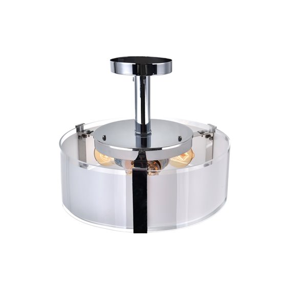 CWI Lighting Lucie Round Ceiling Light - 4-Light - 17-in - Chrome