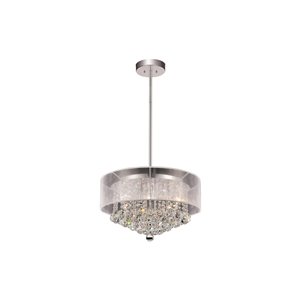 CWI Lighting Radiant Chandelier - 9-Light - 20-in x 12-in - Chrome/White