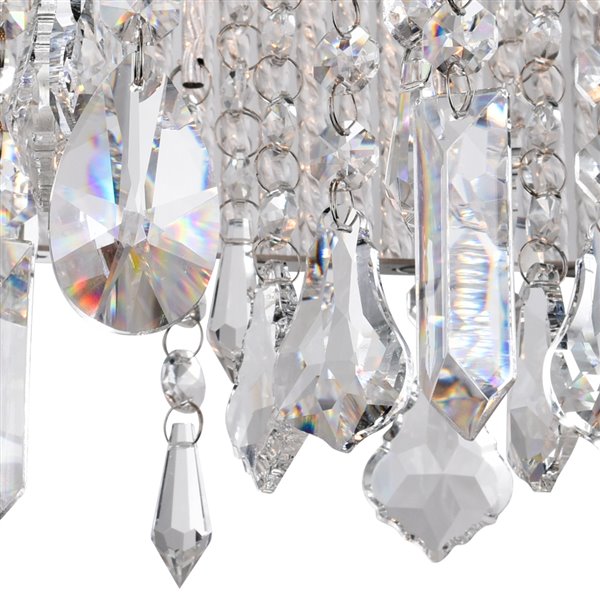 CWI Lighting Benson Chandelier - 5-Light - 10-in x 11-in - Chrome/Clear