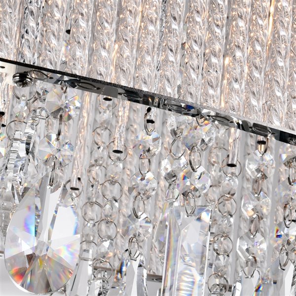 CWI Lighting Benson Chandelier - 5-Light - 10-in x 11-in - Chrome/Clear