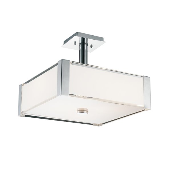 CWI Lighting Lucie Square Ceiling Light - 4-Light - 17-in - Chrome