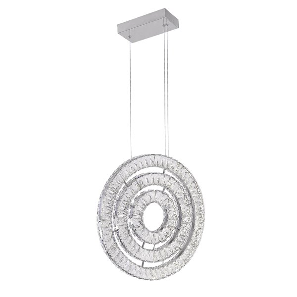 CWI Lighting Celina Chandelier - LED Light - 20-in x 20-in - Chrome