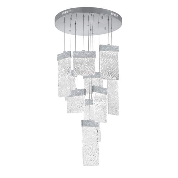 CWI Lighting Carolina Chandelier - LED Light - 20-in x 22-in - Pewter