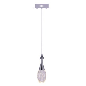 CWI Lighting Dior Mini Pendant Light - LED Light - 5-in - Chrome