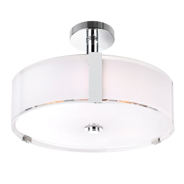 CWI Lighting Lucie Round Ceiling Light - 5-Light - 21-in - Chrome