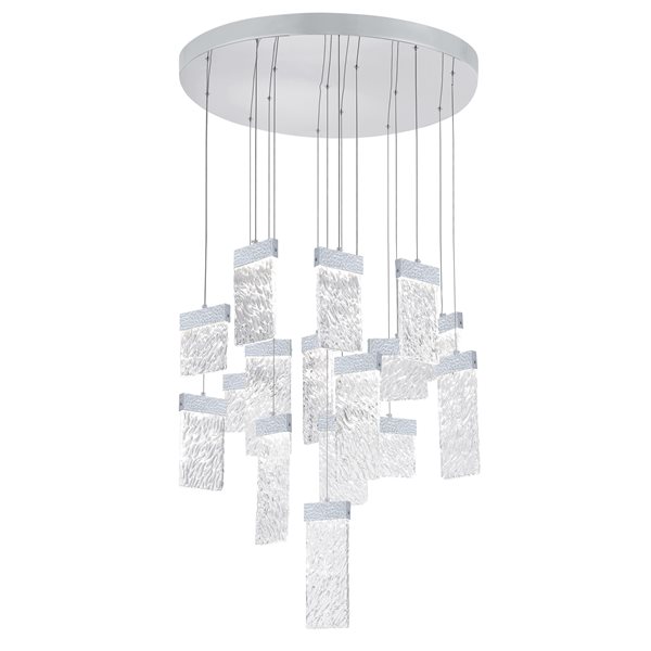 CWI Lighting Carolina Chandelier - LED Light - 32-in x 22-in - Pewter