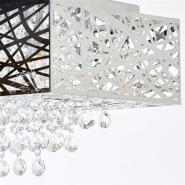 CWI Lighting Eternity Chandelier - 9-Light - 18-in x 14-in - Chrome