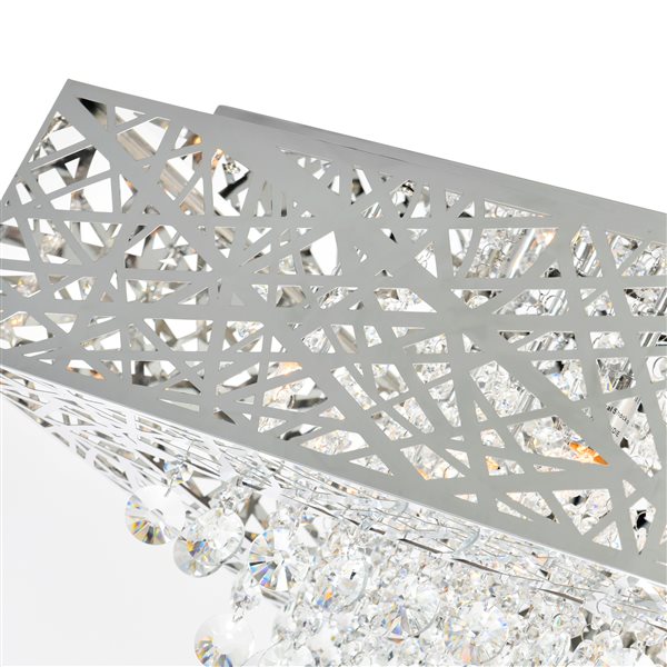 CWI Lighting Eternity Chandelier - 9-Light - 18-in x 14-in - Chrome