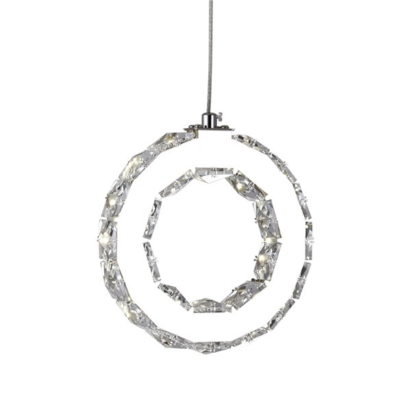 CWI Lighting Ring Pendant Light - LED Light - 16-in - Chrome