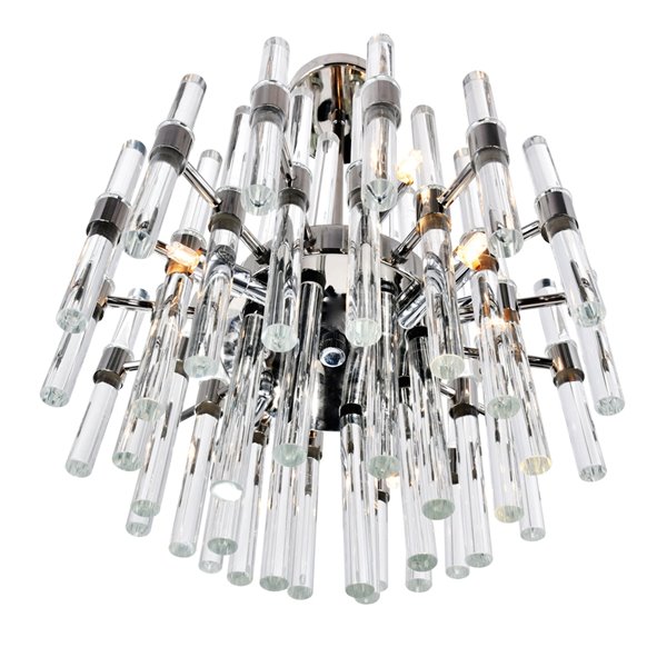 CWI Lighting Miroir Chandelier - 8-Light - 16-in x 14-in - Polished Nickel